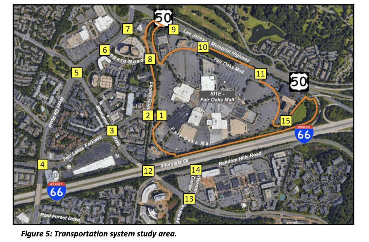 Fair Oaks Mall Transportation Study Area