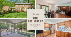 For Sale 11418 Huntsman Dr. Manassas VA 20112