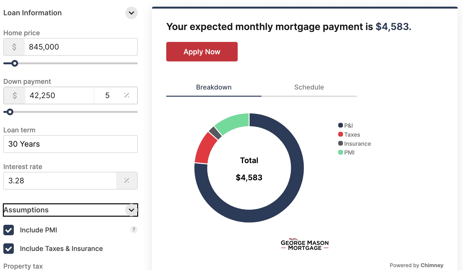 5% Down Payment