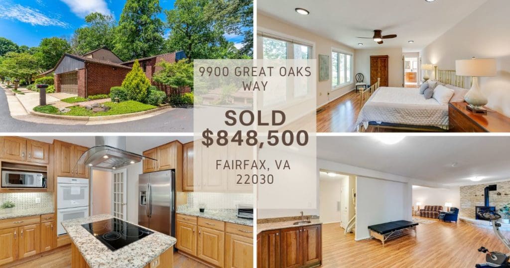 Sold 9900 Great Oaks Way Fairfax, VA 22030