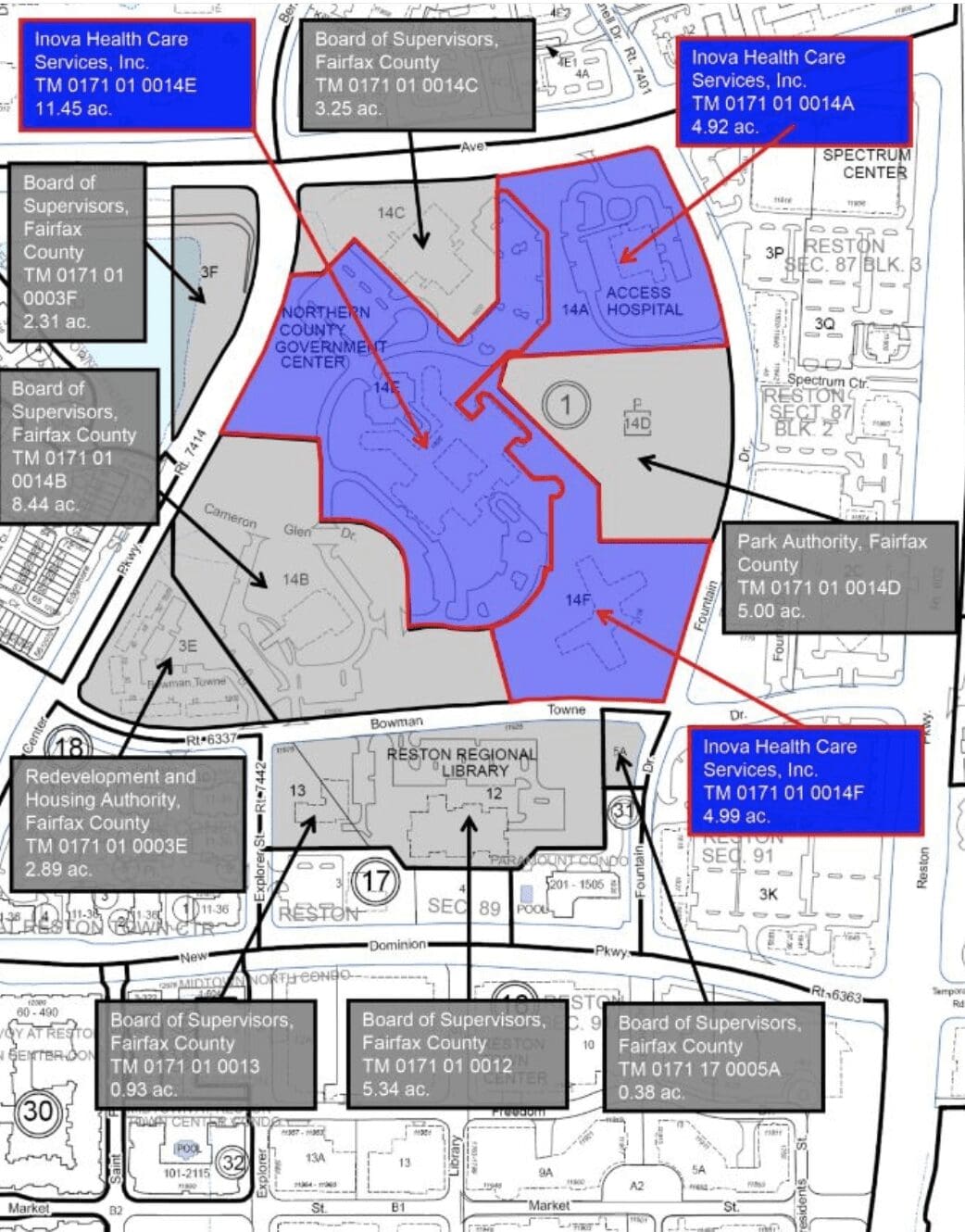 Reston North Development map
